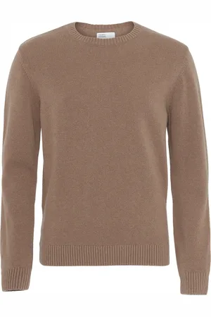 Colorful Standard Wollen trui met ronde hals Classic Merino warm taupe