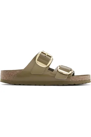 Birkenstock Damessandalen Arizona Big Buckle Natural Leather Patent