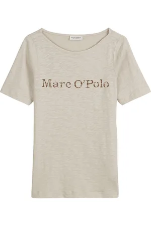 Marc O’ Polo T-shirt met logo aan de binnenkant op de borst voor vrouwen