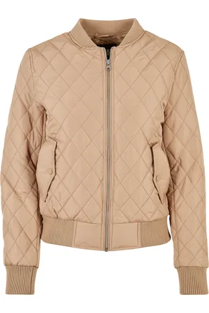 Urban classics Damesjack van nylon met ruit GT
