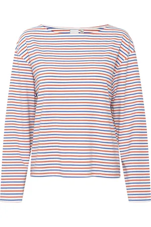Ichi Dames-T-shirt met lange mouwen en boothals Mira
