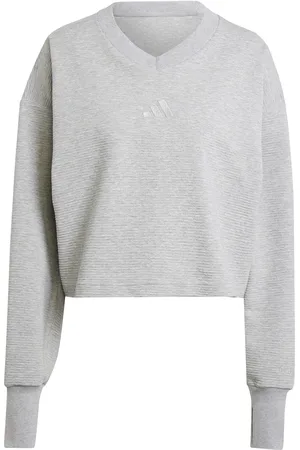 adidas Dames sweatshirt met v-hals en ribboord All Szn