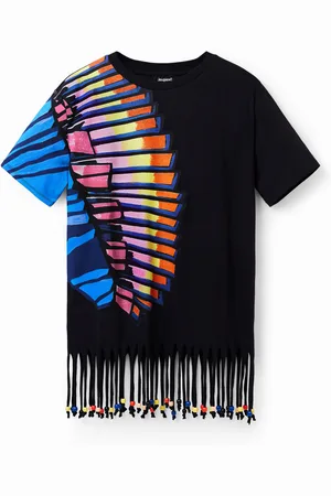 Desigual Oversized tropisch kralen t-shirt voor dames