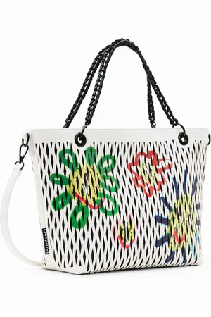Desigual Grote schoudertas met reliëf voor vrouwen