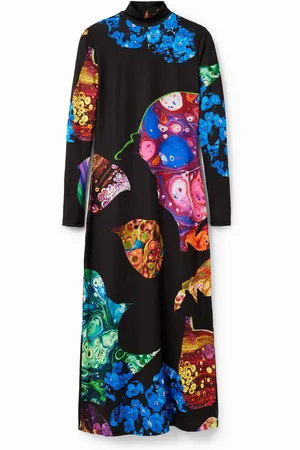 Desigual Aansluitende minerale midi-jurk voor dames