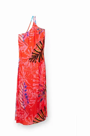 Desigual Tropische asymmetrische midi-jurk voor vrouwen