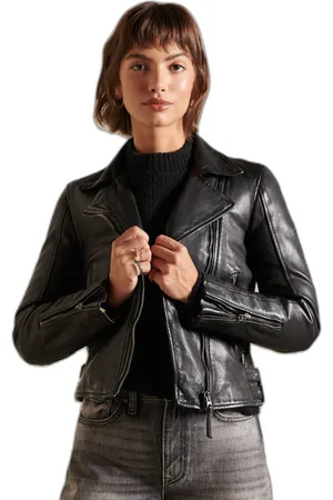 Superdry Klassiek leren dames bikerjasje
