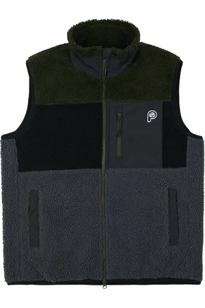 Penfield Waistcoat met rits bear colour block borg thru