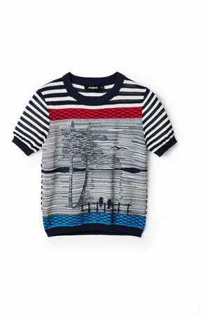Desigual Gebreid zeemans T-shirt voor dames