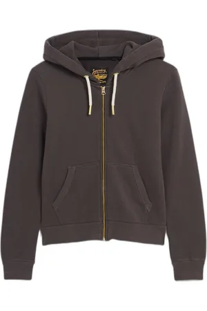 Superdry Damescapuchon met rits en strass tattoo-effect