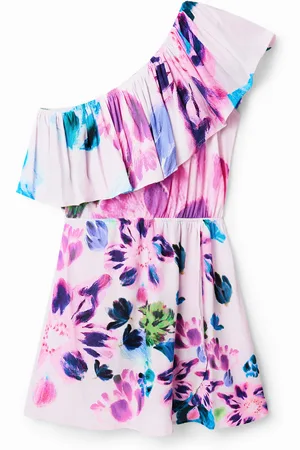 Desigual Korte asymmetrische jurk voor vrouwen M. Christian Lacroix