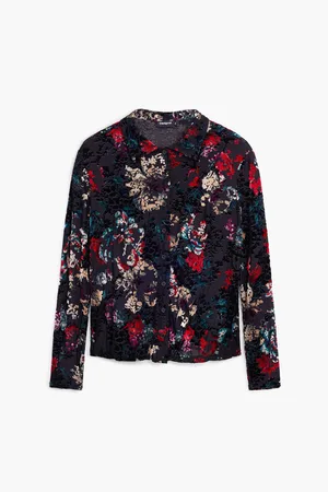 Desigual Vrouwen blouse van tule met bloemenprint