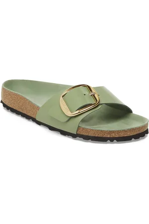Birkenstock DamesSandalen Madrid Big Buckle Natural Leather Patent