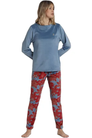 Admas Dikke lange mouwen velvet pyjama voor dames Luxury