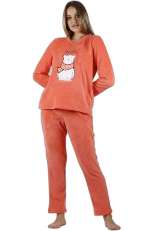 Admas Warme pyjama met lange mouwen voor dames Hello Winter