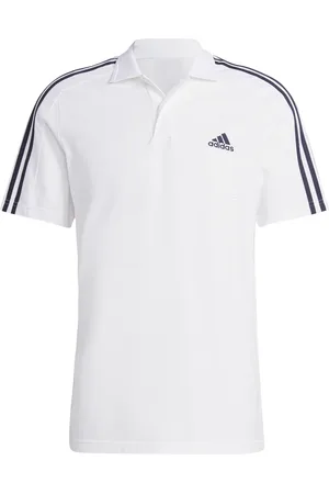 adidas Poloshirt en klein geborduurd logo in piqué Essentials 3-Stripes