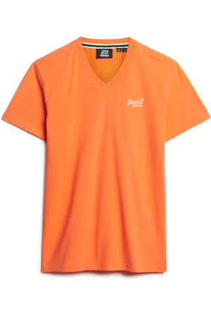Superdry T-shirt met v-hals en logo van biologisch katoen Essential