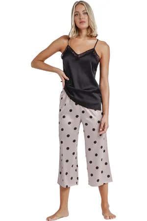 Admas Elegante stippenpyjama voor vrouwen Classic Palazzo