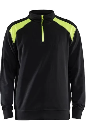 BLAKLADER Tweekleurig trucker-hals sweatshirt