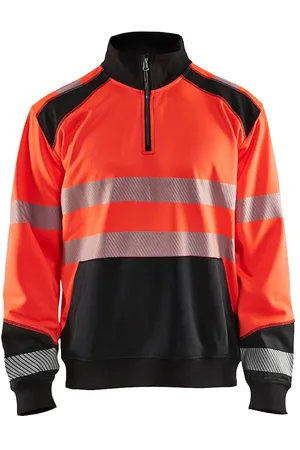 BLAKLADER Trucker-hals sweatshirt met hoge zichtbaarheid