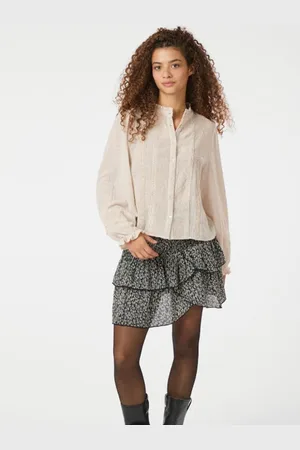 Neo Noir Marlowe Deco Blouse Ivory