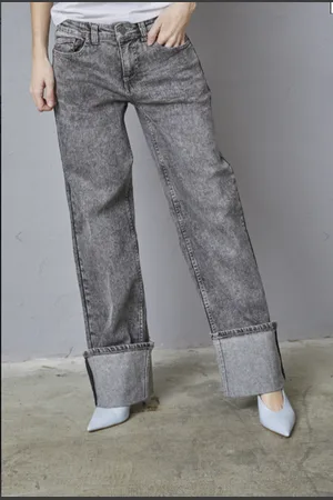 SisterS point Broek Onea-Turnup1/L.Grey wash