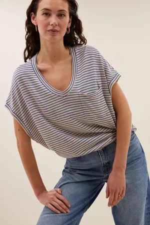 BY-BAR Tyler small stripe top | kingsblue