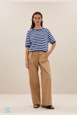 BY-BAR Neva slub stripe top | kingsblue