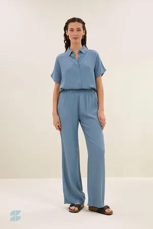 BY-BAR Robyn viscose pants | blue stone