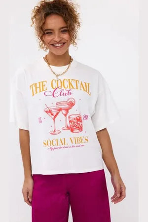 Ydence T-shirt Cocktail club | Orange/berry pink