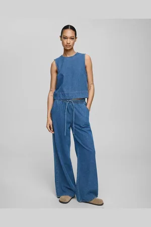 Moss Copenhagen MSCH Jolene Elena Pants | Mid Blue