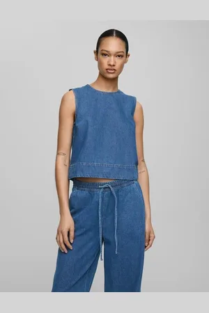 Moss Copenhagen MSCH Jolene Elena Top | Mid blue