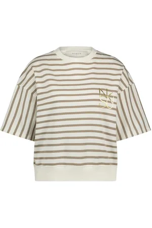 NUKUS Trui Lotte Stripe | Dark Sand