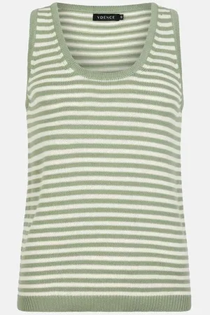 Ydence Knitted top Amelia | Sage green/ecru