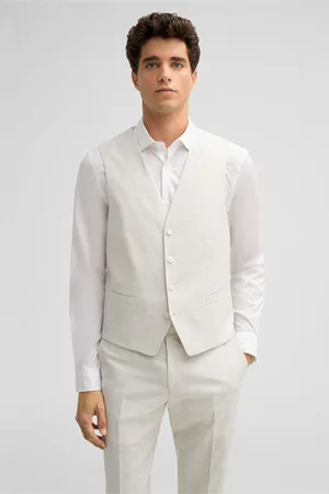 Strellson Gilet Gyl, crème gemêleerd