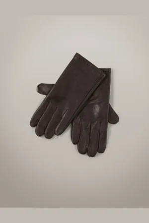 Strellson Leren handschoenen in een geschenkverpakking, donkerbruin