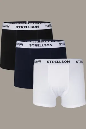Strellson Boxershorts, triopak, marineblauw-zwart-wit