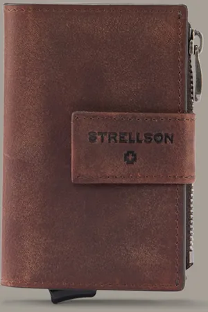 Strellson E-Cage C-Four Brick Lane kaarthouder, donkerbruin