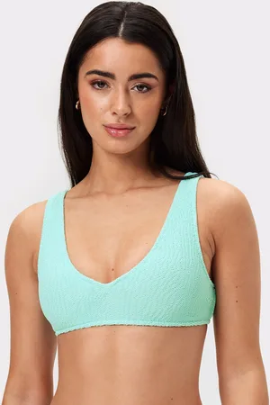 Stronger Textured V-neck Bikini Top