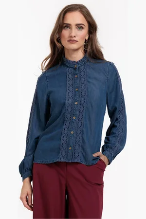 Studio Anneloes Lourdes denim blouse - - 12022