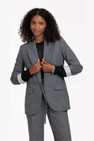 Studio Anneloes Jeni grey melee blazer - - 12114