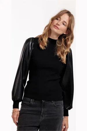 Studio Anneloes Noortje faux leather pullover - - 12061