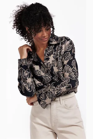 Studio Anneloes Ragna flower satin blouse - - 12453