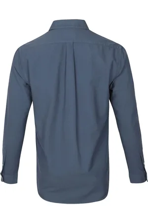 Colorful Standard Overhemd Petrol Blauw
