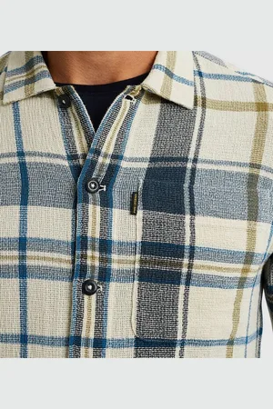 PME Legend™ Overshirt Ruiten Ecru