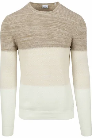 Blue Industry Pullover Strepen Beige