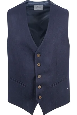 Suitable Gilet Tweed Navy