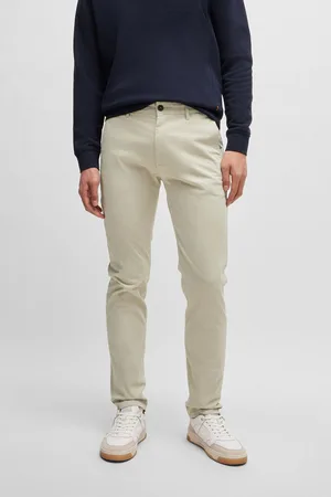 HUGO BOSS Satin Chino Ecru