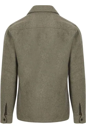 Suitable Overshirt Wool Blend Olijfgroen