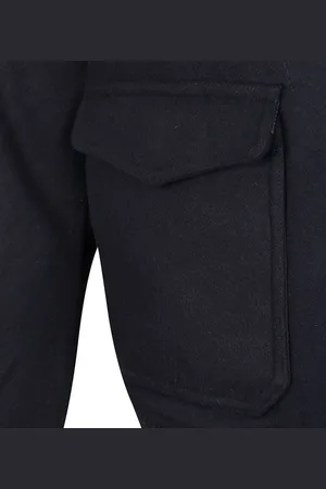 Suitable Pilot Jas Melton Wol Donkerblauw